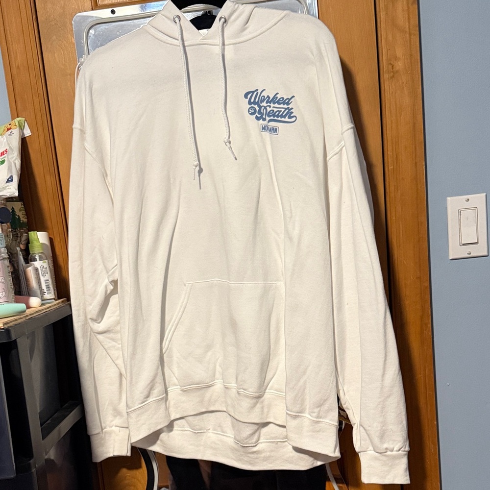 Mens/Unisex White Hoodie (GO TO NEXT PHOTO)